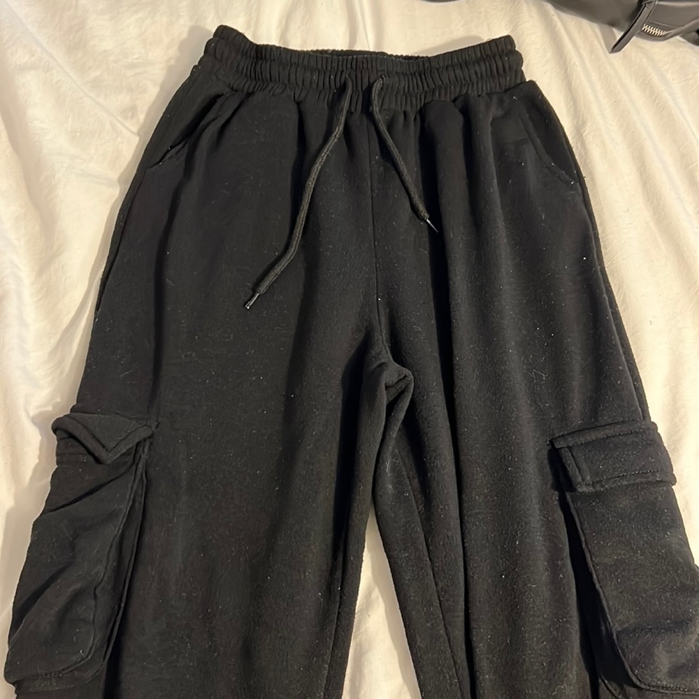 Black Cargo Joggers!